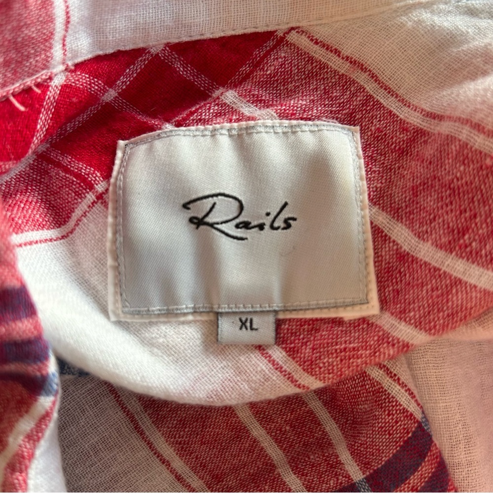 Rails Linen Blend Button Up Top - image 4